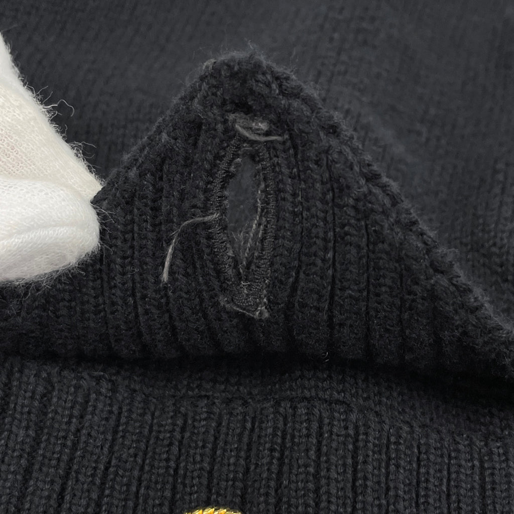 シャネル Vネック セーター ニット トップス セーター コットン ブラック レディース 【中古】brapp