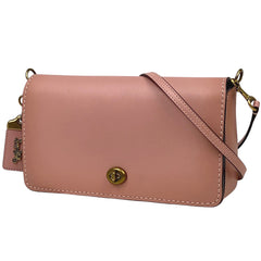 コーチ ロゴ ショルダーバッグ ディンキー ターンロック ショルダーバッグ レザー ピンク 37296 レディース 【中古】brbag