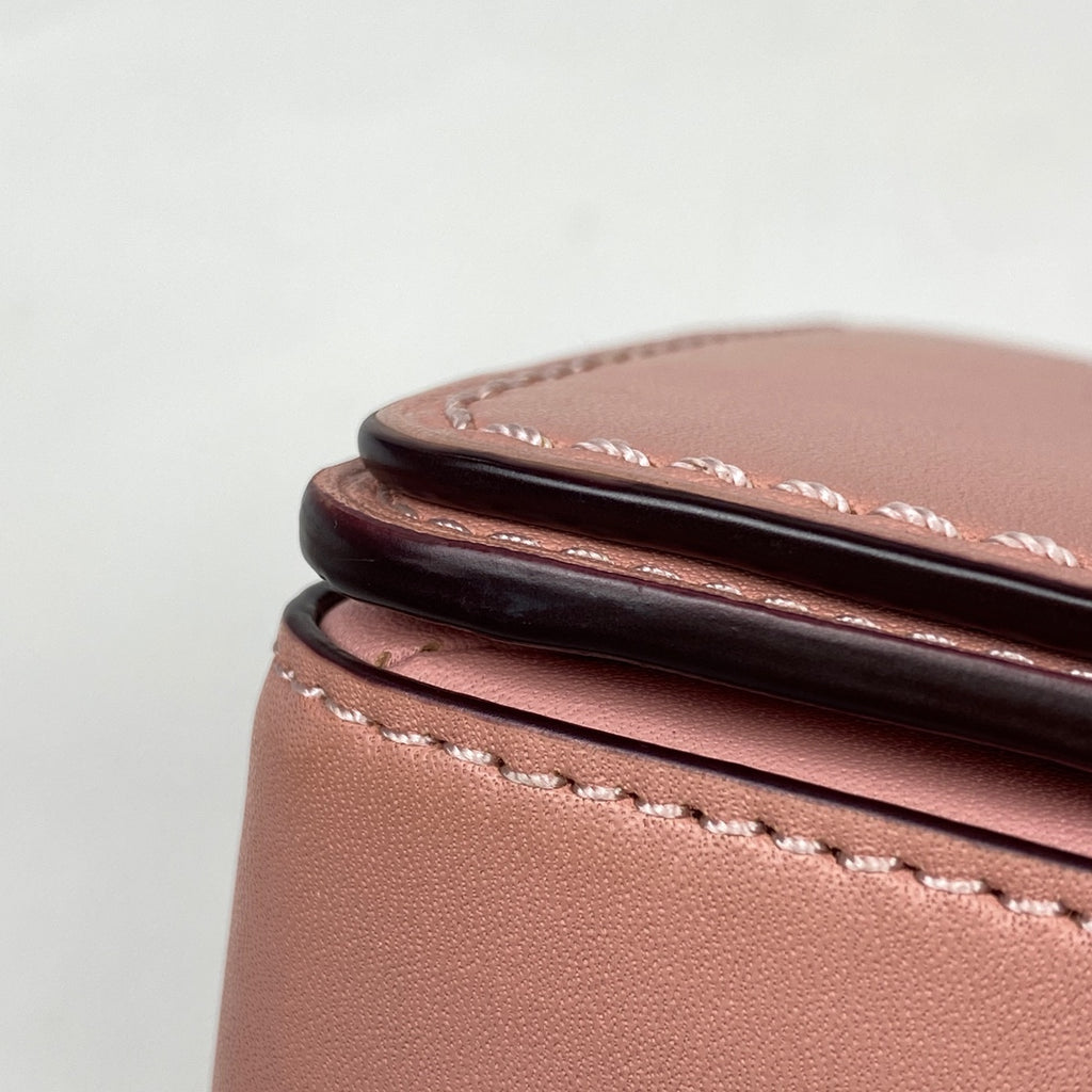 コーチ ロゴ ショルダーバッグ ディンキー ターンロック ショルダーバッグ レザー ピンク 37296 レディース 【中古】brbag