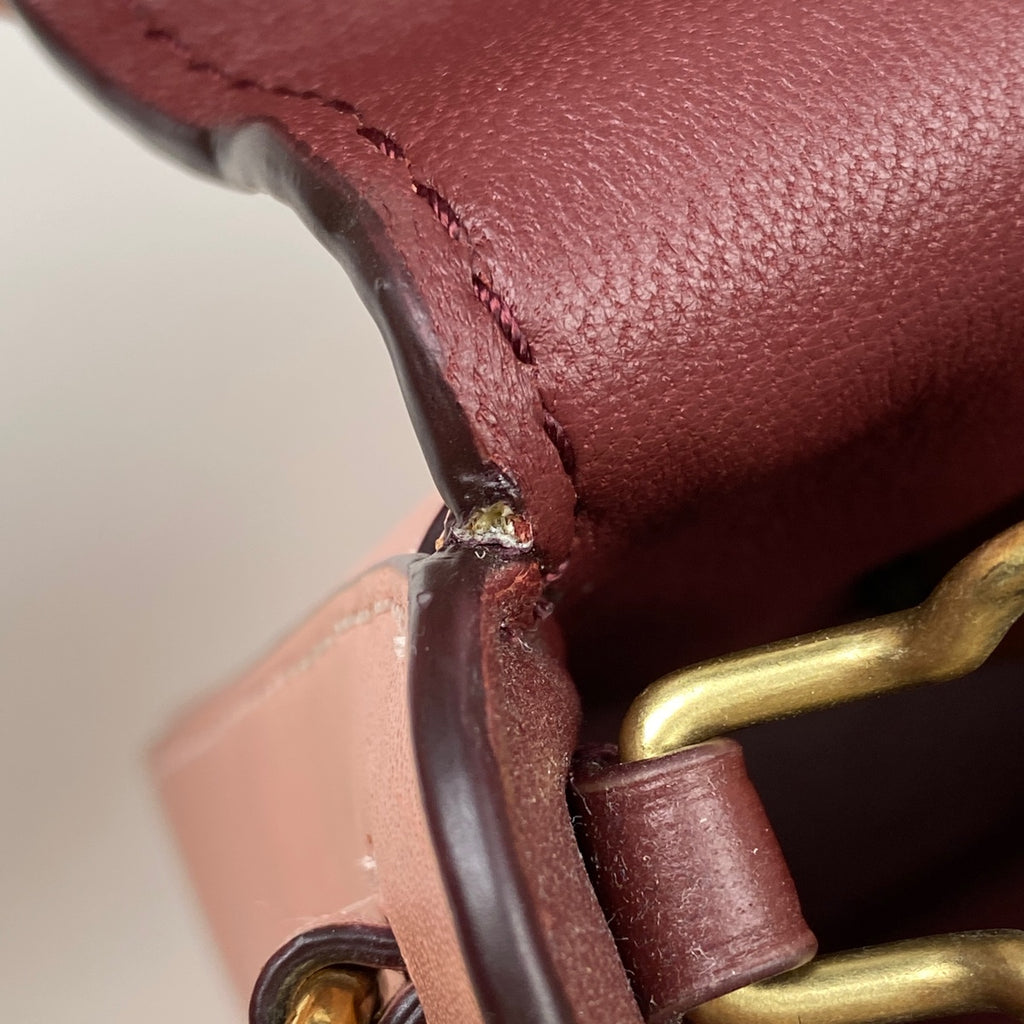 コーチ ロゴ ショルダーバッグ ディンキー ターンロック ショルダーバッグ レザー ピンク 37296 レディース 【中古】brbag