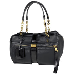 ロエベ ローラ26 チェーン ショルダーバッグ ハンドバッグ レザー ブラック レディース 【中古】brbag