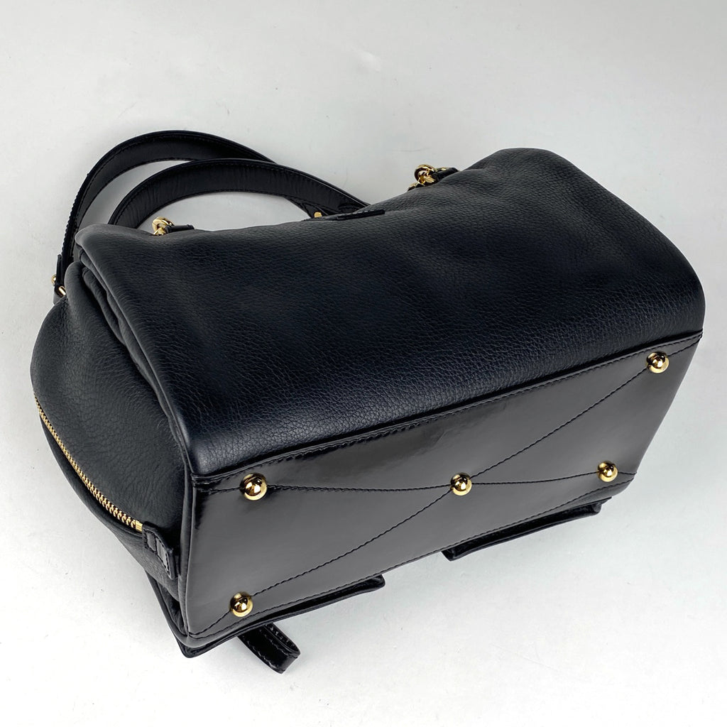 ロエベ ローラ26 チェーン ショルダーバッグ ハンドバッグ レザー ブラック レディース 【中古】brbag