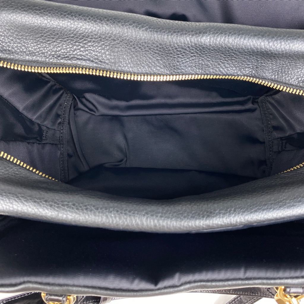 ロエベ ローラ26 チェーン ショルダーバッグ ハンドバッグ レザー ブラック レディース 【中古】brbag