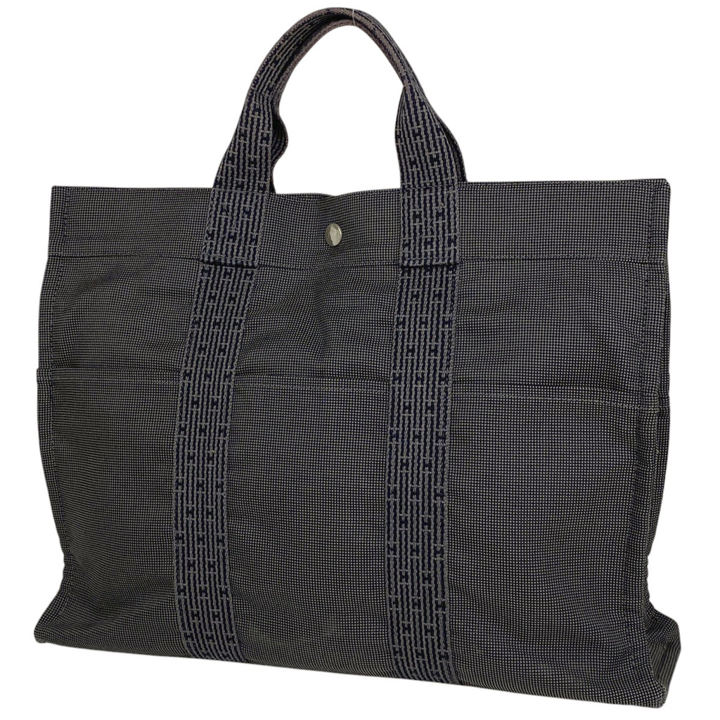 エルメス エールライン MM ハンドバッグ トートバッグ ナイロンキャンバス グレー レディース 【中古】brbag