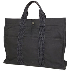 エルメス エールライン MM ハンドバッグ トートバッグ ナイロンキャンバス グレー レディース 【中古】brbag