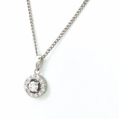 メレダイヤ デザインネックレス プラチナ ペンダント ネックレス Pt900 Pt850 ダイヤモンド レディース 【中古】nbjwl