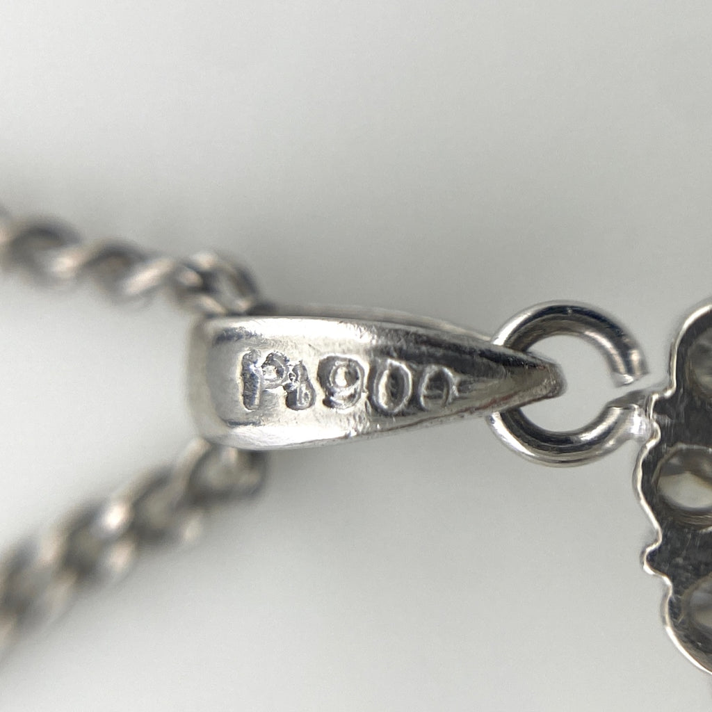 メレダイヤ デザインネックレス プラチナ ペンダント ネックレス Pt900 Pt850 ダイヤモンド レディース 【中古】nbjwl