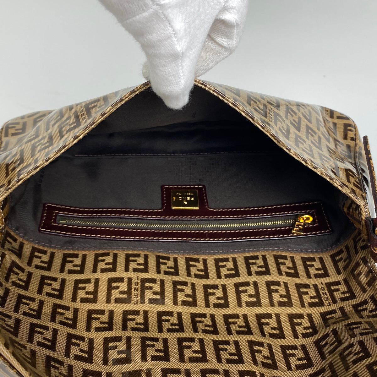 バイセル公式】フェンディ ズッキーノ柄 マンマバゲット ワン