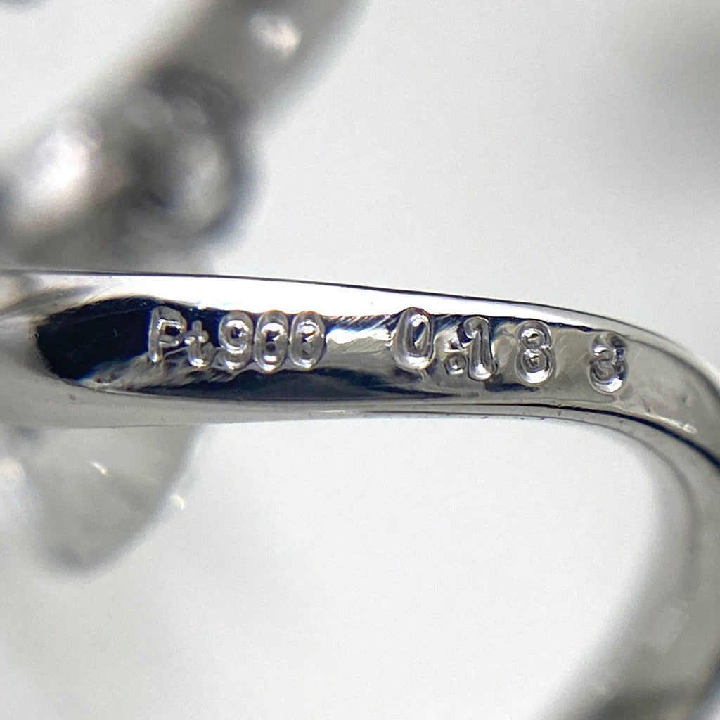 メレダイヤ デザインピアス プラチナ ピアス Pt900 ダイヤモンド レディース 【中古】nbjwl