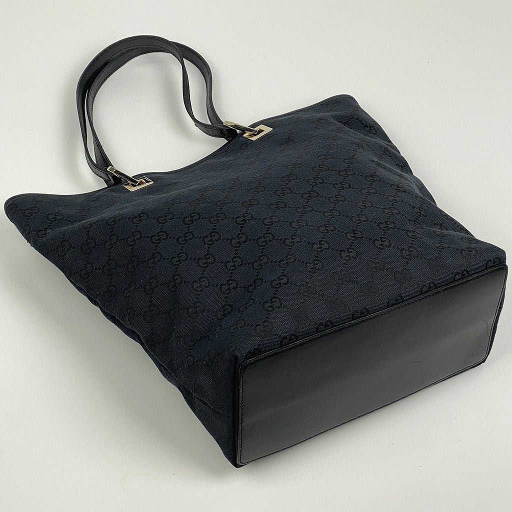グッチ GG柄 トートバッグ ハンドバッグ トートバッグ GGキャンバス ブラック 0021098 レディース 【中古】brbag