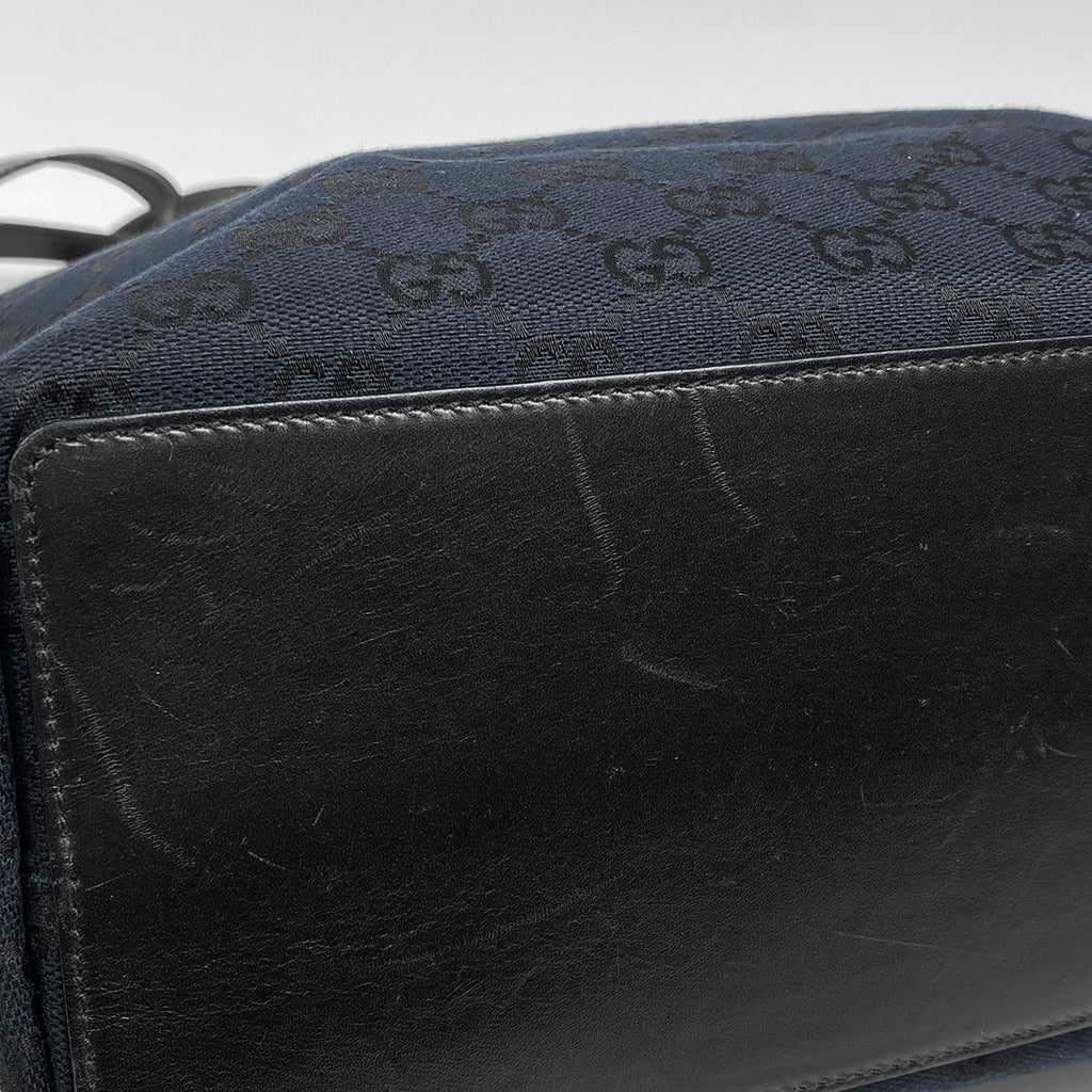 グッチ GG柄 トートバッグ ハンドバッグ トートバッグ GGキャンバス ブラック 0021098 レディース 【中古】brbag