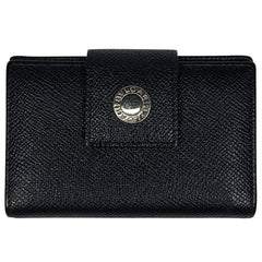 ブルガリ ロゴ カードケース 名刺入れ マルチケース カードケース レザー ブラック メンズ 【中古】brbag