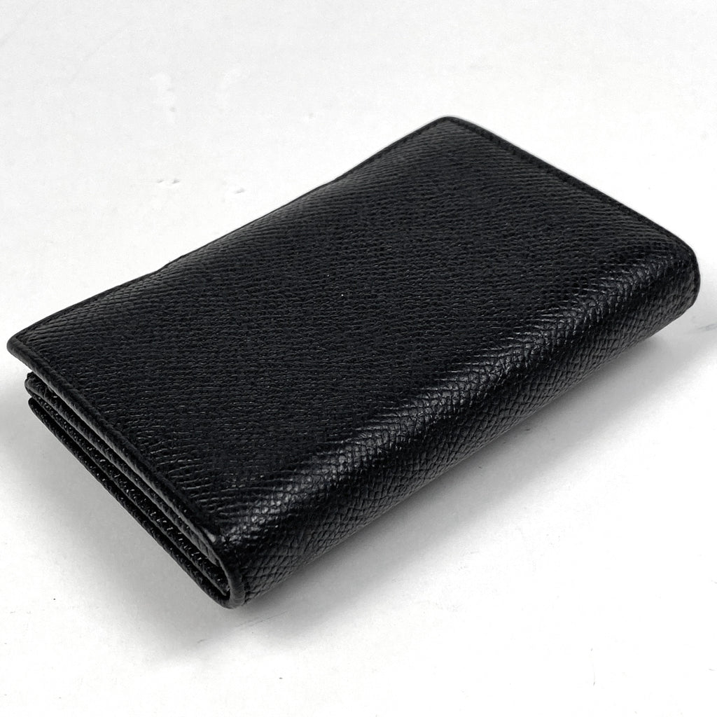 ブルガリ ロゴ カードケース 名刺入れ マルチケース カードケース レザー ブラック メンズ 【中古】brbag