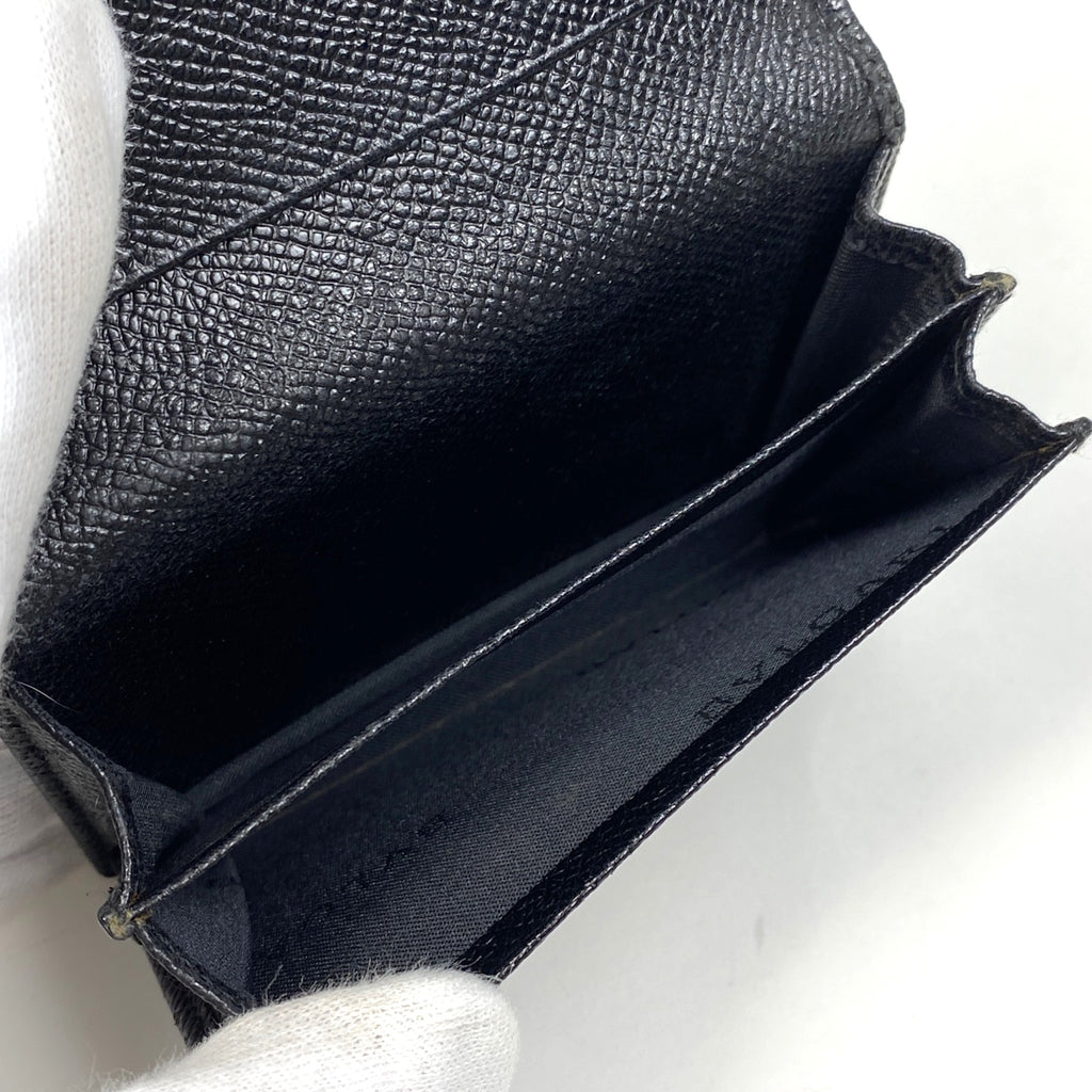 ブルガリ ロゴ カードケース 名刺入れ マルチケース カードケース レザー ブラック メンズ 【中古】brbag