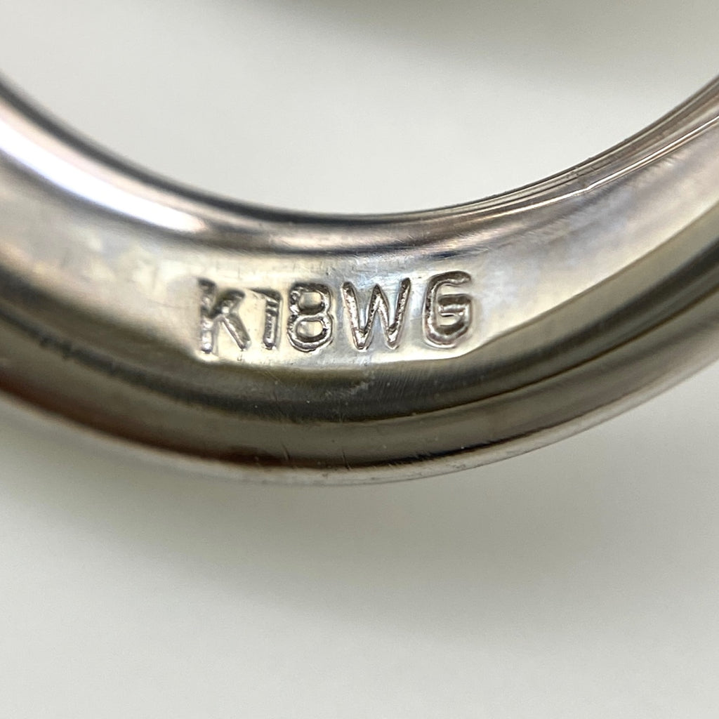 KARATI カラッチ デザインリング WG ホワイトゴールド 指輪 メレダイヤ リング 19号 K18 WG ダイヤモンド レディース 【中古】brjwl