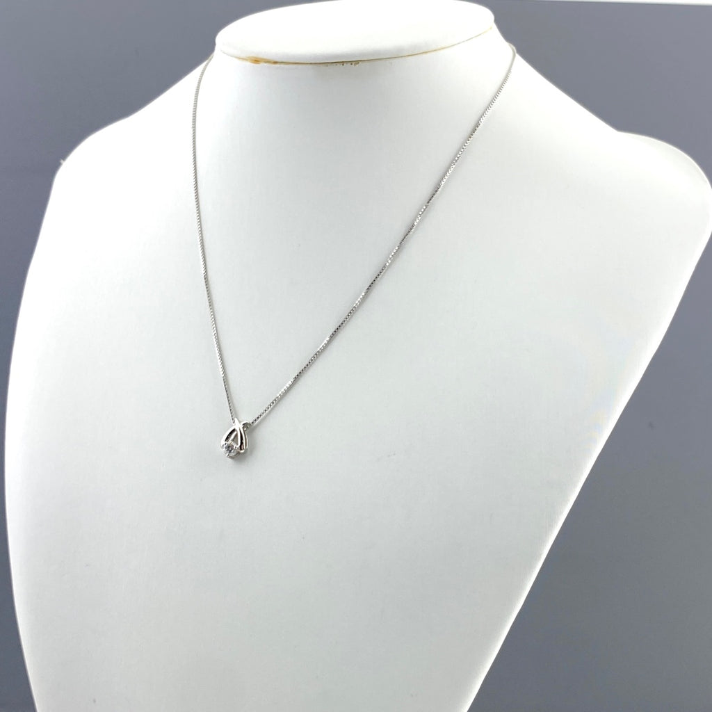 ダイヤモンド デザインネックレス プラチナ ペンダント ネックレス Pt900 Pt850 ダイヤモンド レディース 【中古】nbjwl