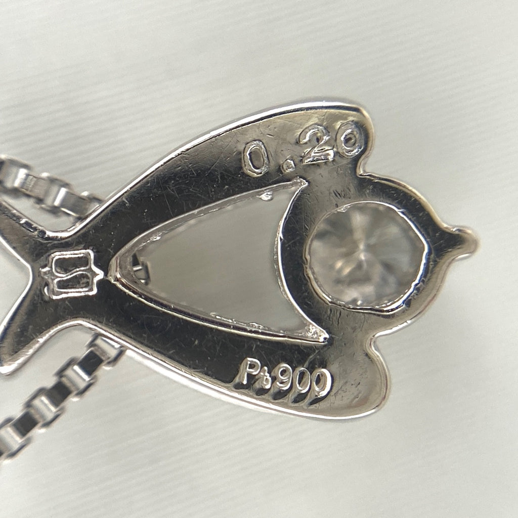 ダイヤモンド デザインネックレス プラチナ ペンダント ネックレス Pt900 Pt850 ダイヤモンド レディース 【中古】nbjwl