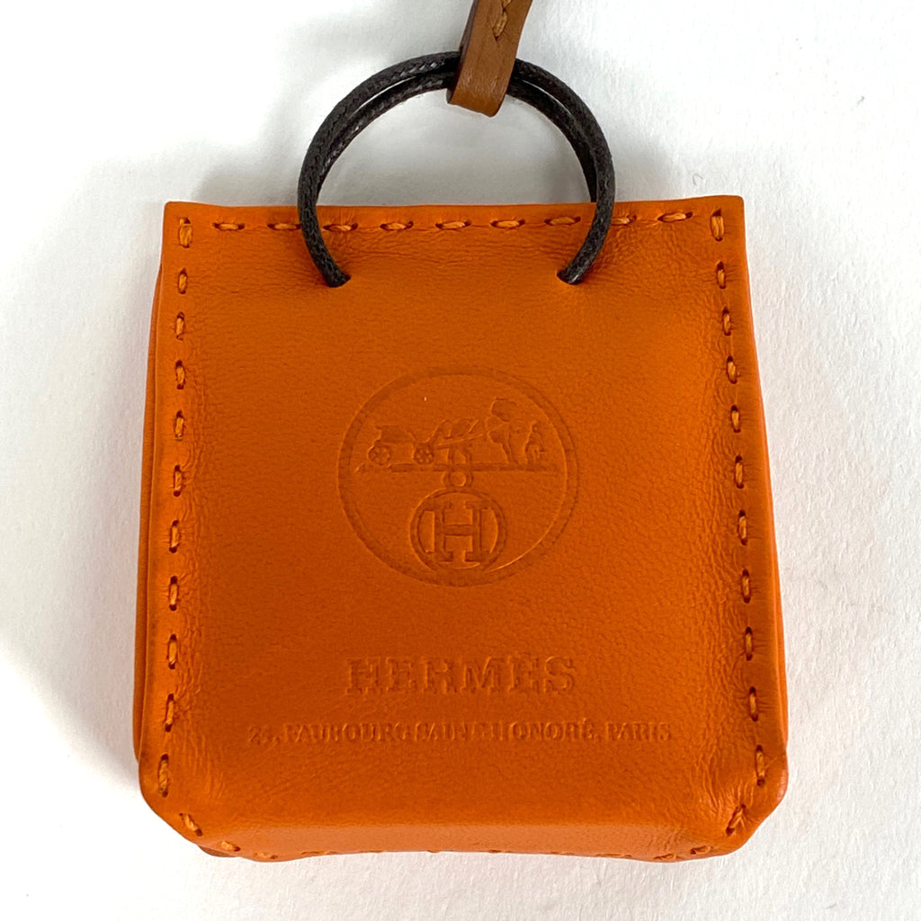 エルメス サックオランジュ バッグチャーム ストラップ バッグチャーム アニョーミロ オレンジ レディース 【中古】brbag