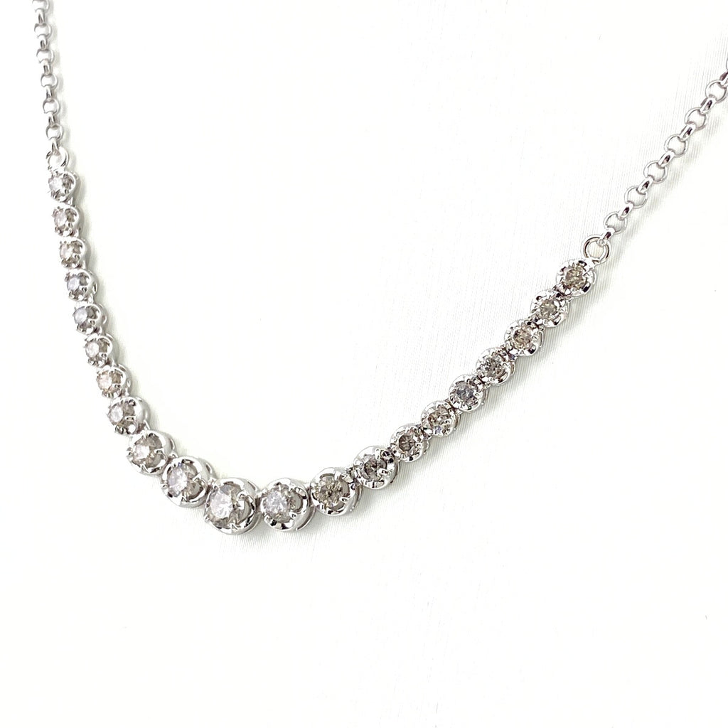 メレダイヤ デザインネックレス ペンダント ネックレス 750 ダイヤモンド レディース 【中古】nbjwl