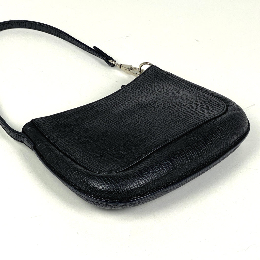 ロエベ ロゴ アクセサリーポーチ ミニ ハンドバッグ アクセサリーポーチ レザー ブラック レディース 【中古】brbag