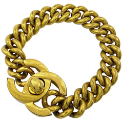 シャネル ココマーク チェーン ブレスレット ターンロック ブレスレット GP ゴールド レディース 【中古】bracc