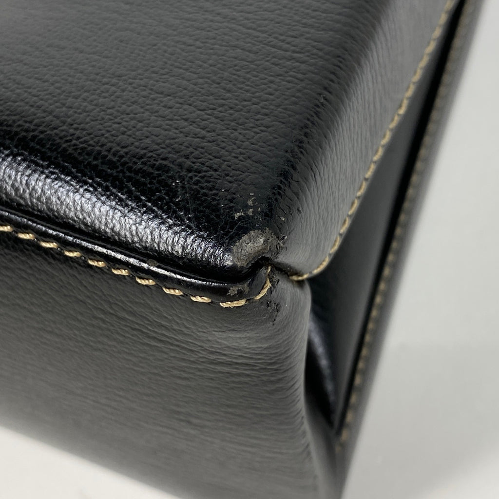ロエベ ベラスケス ハンドバッグ 2WAY ショルダーバッグ ハンドバッグ レザー ブラック ブラウン レディース 【中古】brbag