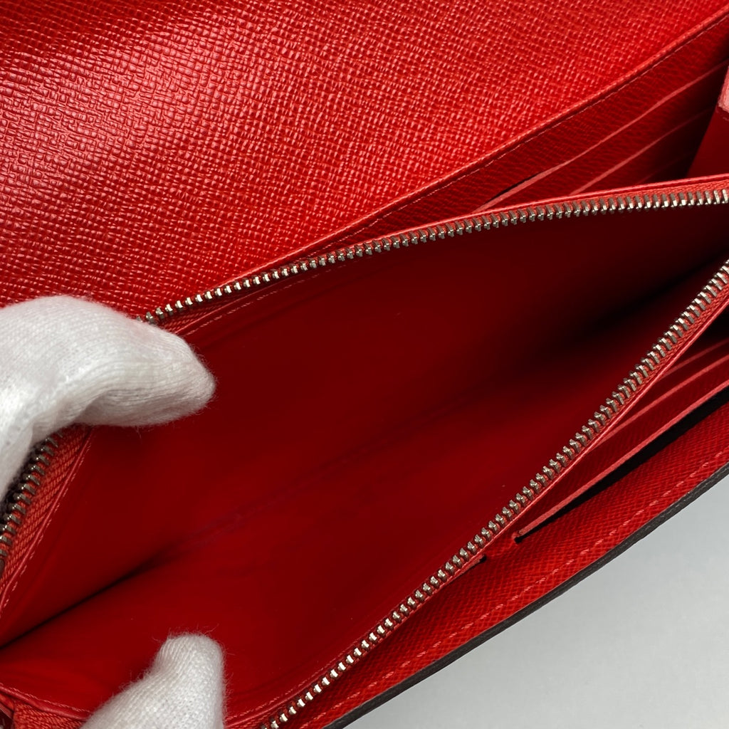 ルイ・ヴィトン ポルトフォイユ サラ トライバルマスク 長財布 エピ ライトブルー ルージュ M60793 レディース 【中古】brbag
