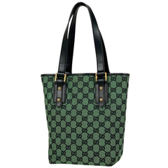 グッチ GG柄 ハンドバッグ トートバッグ ハンドバッグ GGキャンバス グリーン ブラック 257250 レディース 【中古】brbag