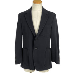 プラダ ロゴ テーラードジャケット シングル サイドスリット ジャケット テーラードジャケット 綿 ブラック メンズ 【中古】brapp