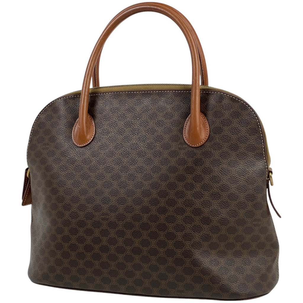 セリーヌ マカダム柄 ハンドバッグ 総柄 ハンドバッグ コーティングキャンバス ブラウン レディース 【中古】brbag