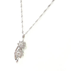 メレダイヤ デザインネックレス プラチナ ペンダント ネックレス Pt900 Pt850 ダイヤモンド レディース 【中古】nbjwl