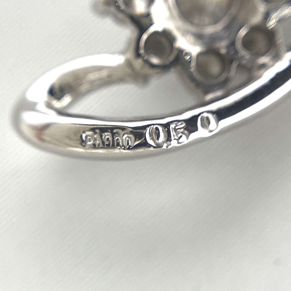 メレダイヤ デザインネックレス プラチナ ペンダント ネックレス Pt900 Pt850 ダイヤモンド レディース 【中古】nbjwl