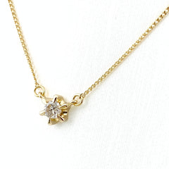 メレダイヤ デザインネックレス YG イエローゴールド ペンダント ネックレス K18 ダイヤモンド レディース 【中古】nbjwl