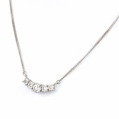 メレダイヤ デザインネックレス プラチナ ペンダント ネックレス Pt850 ダイヤモンド レディース 【中古】nbjwl