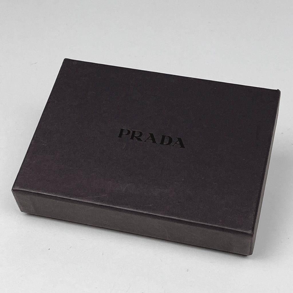 プラダ ロゴプレート 二つ折り財布 札入れ 小銭入れ テスートナイロン ピンク M204 レディース 【中古】brbag