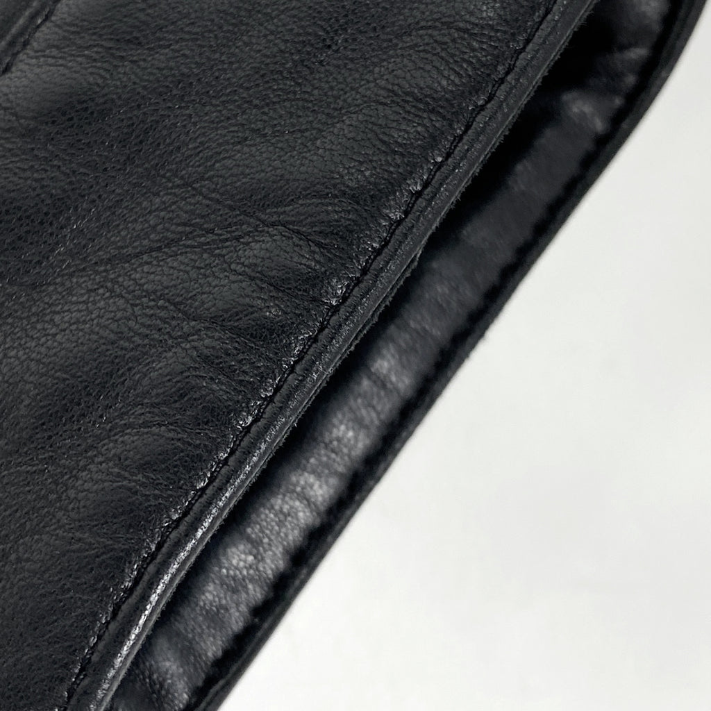 ロエベ ロゴ ライダースジャケット アナグラム アウター ライダースジャケット 羊革 ブラック レディース 【中古】brapp