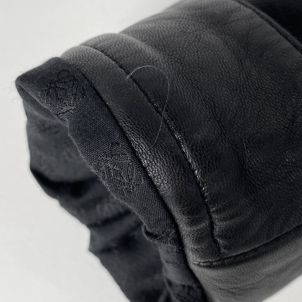 ロエベ ロゴ ライダースジャケット アナグラム アウター ライダースジャケット 羊革 ブラック レディース 【中古】brapp