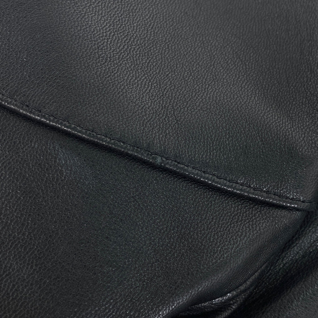 ロエベ ロゴ ライダースジャケット アナグラム アウター ライダースジャケット 羊革 ブラック レディース 【中古】brapp