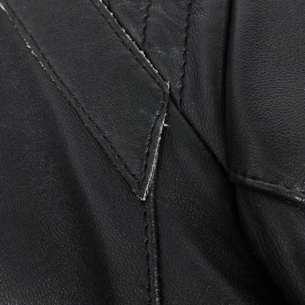 ロエベ ロゴ ライダースジャケット アナグラム アウター ライダースジャケット 羊革 ブラック レディース 【中古】brapp