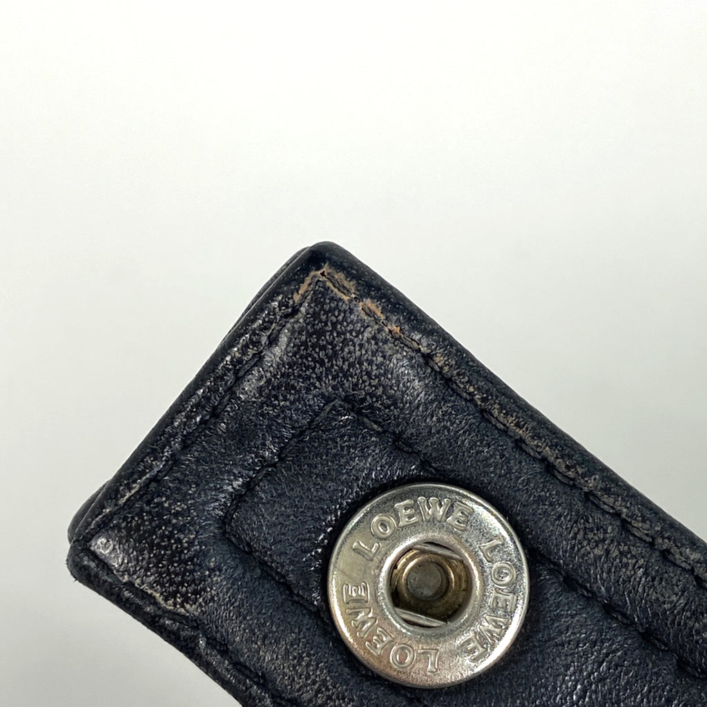 ロエベ ロゴ ライダースジャケット アナグラム アウター ライダースジャケット 羊革 ブラック レディース 【中古】brapp