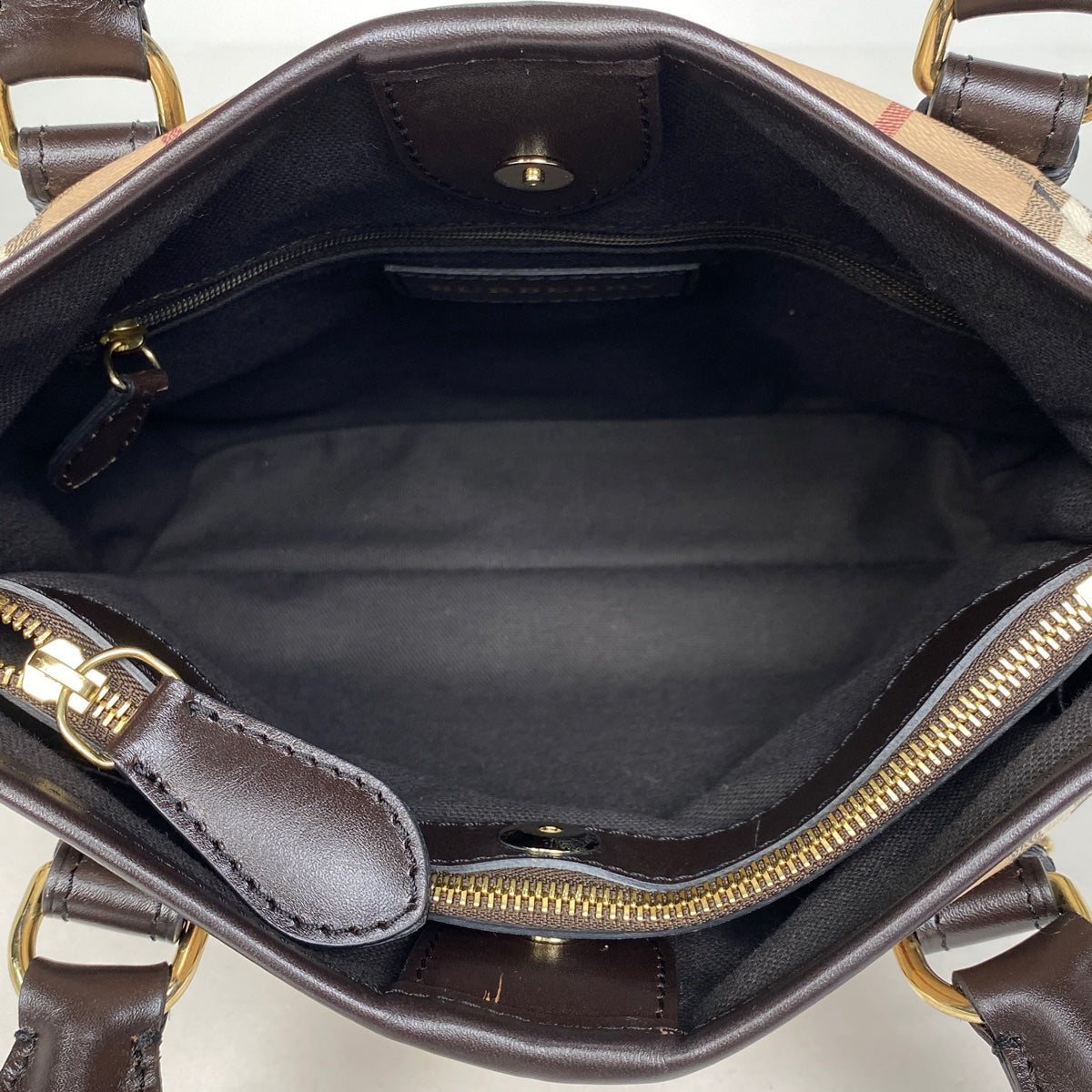 バーバリー　チェック柄ハンドバッグ ベージュ ブラウン 楽天市場】BURBERRY バーバリー チェック柄 レザー トートバッグ