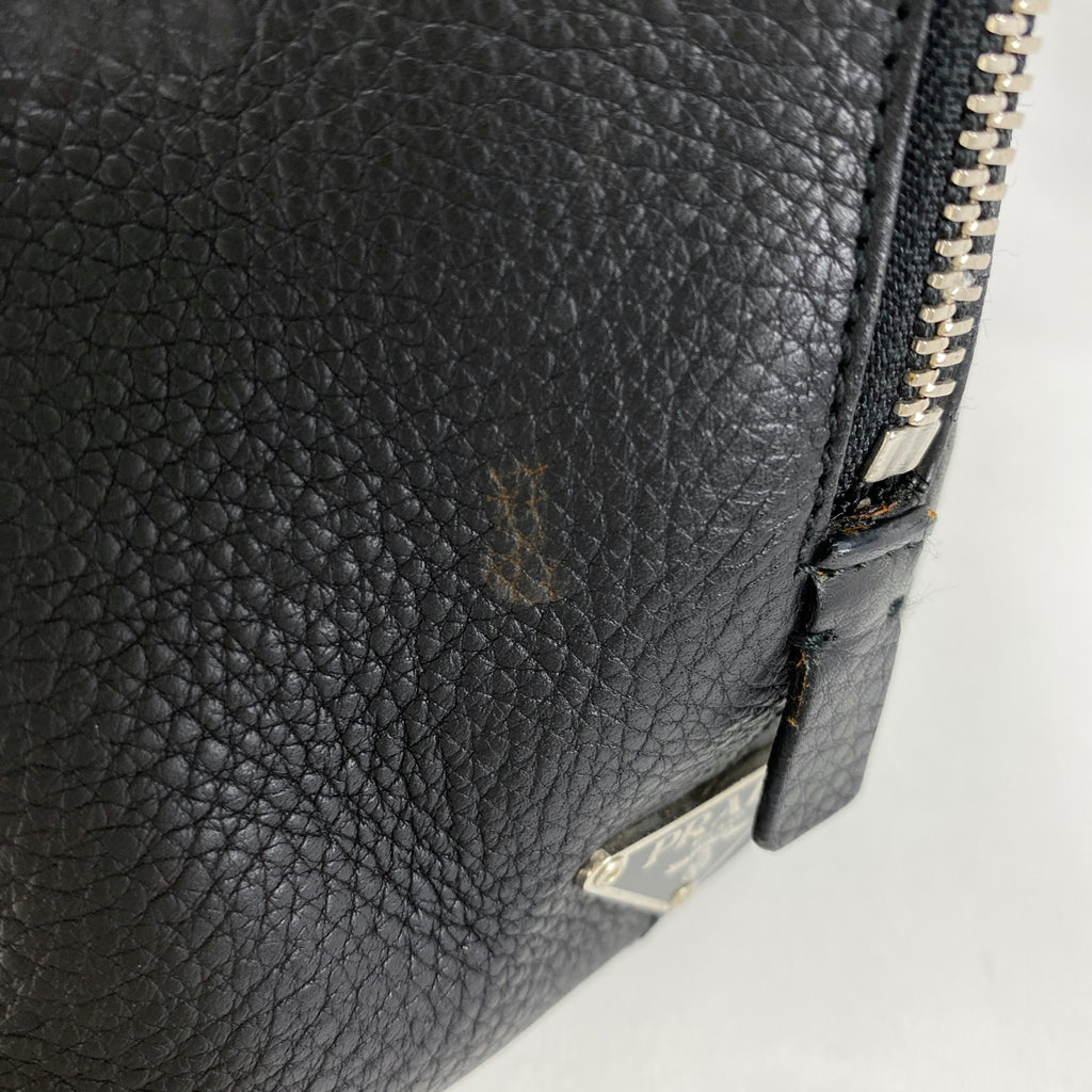 プラダ ロゴプレート ハンドバッグ ハンドバッグ レザー ネロ(ブラック) BN0134 レディース 【中古】brbag