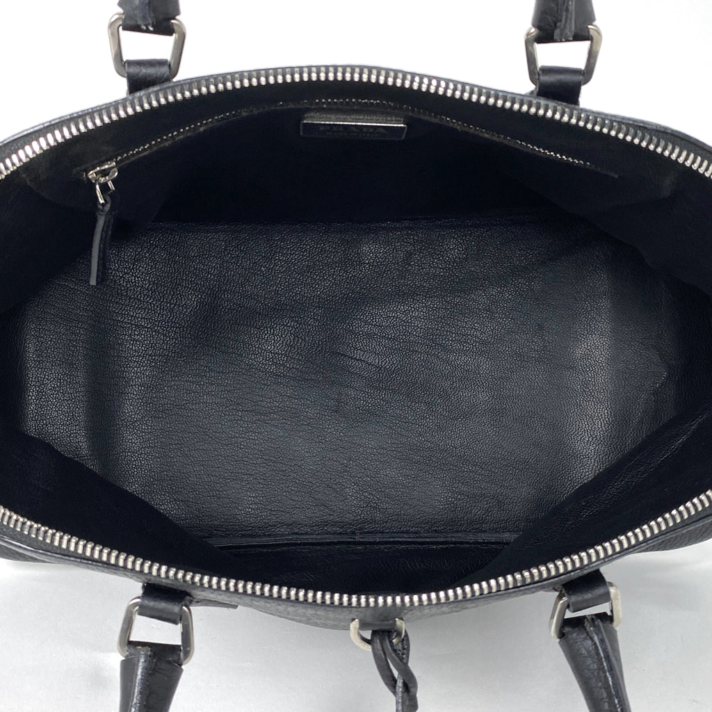 プラダ ロゴプレート ハンドバッグ ハンドバッグ レザー ネロ(ブラック) BN0134 レディース 【中古】brbag