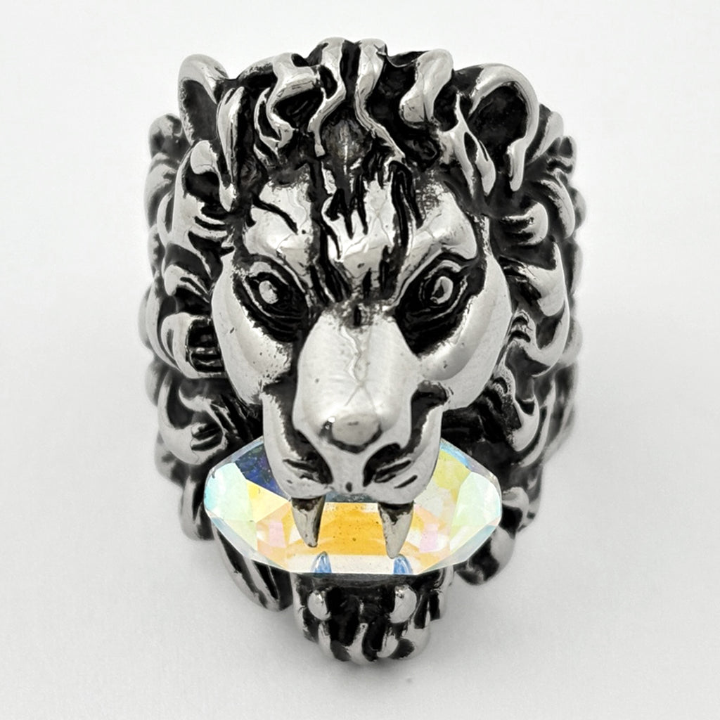 グッチ ライオンヘッド リング 指輪 レディース リング 18号 シルバー