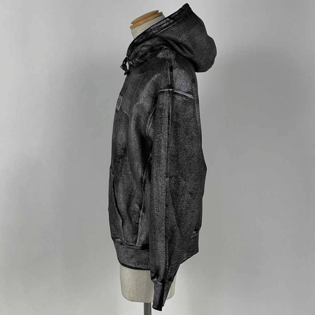 シュプリーム フォイル ボックス ロゴ パーカー MM6 メゾンマルジェラ プルオーバー メタリック 裏起毛 トップス パーカー コットン ポリエステル グレー メンズ 【中古】brapp