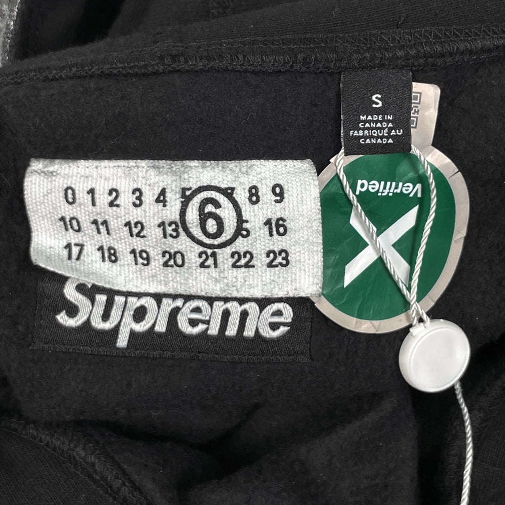 シュプリーム フォイル ボックス ロゴ パーカー MM6 メゾンマルジェラ プルオーバー メタリック 裏起毛 トップス パーカー コットン ポリエステル グレー メンズ 【中古】brapp