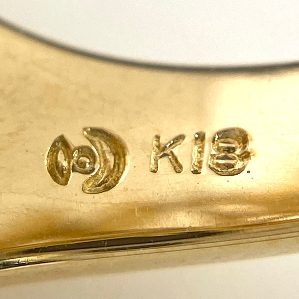 タサキ パール デザインリング YG イエローゴールド 真珠 メレダイヤ リング 11.5号 K18 パール ダイヤモンド レディース 【中古】brjwl