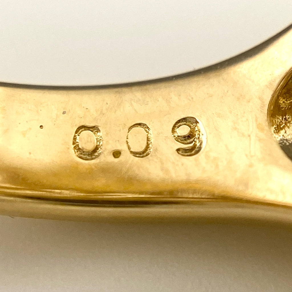 タサキ パール デザインリング YG イエローゴールド 真珠 メレダイヤ リング 11.5号 K18 パール ダイヤモンド レディース 【中古】brjwl