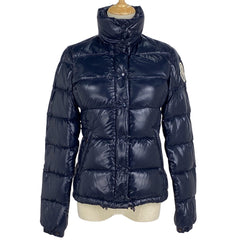 モンクレール ロゴ ダウンジャケット クレア 防寒 アウター ダウンジャケット ネイビー レディース 【中古】brapp