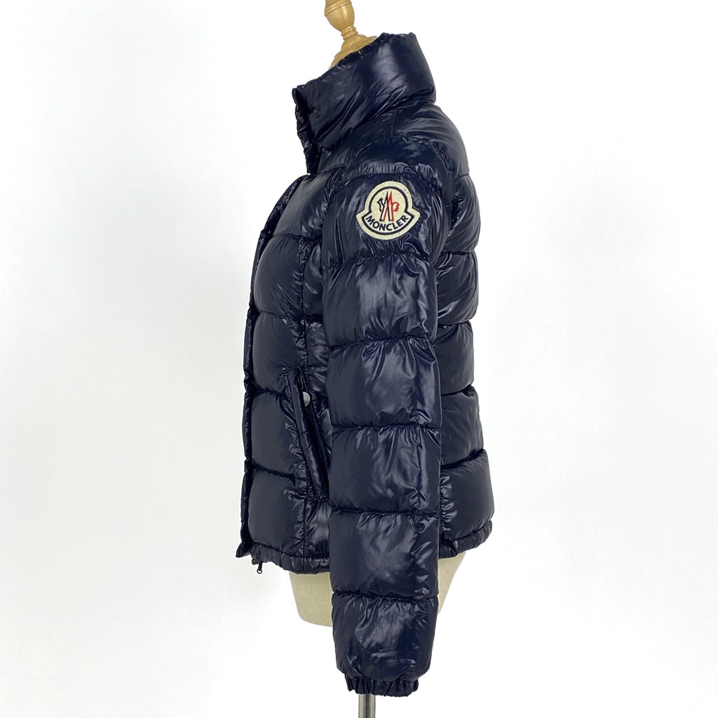 モンクレール ロゴ ダウンジャケット クレア 防寒 アウター ダウンジャケット ネイビー レディース 【中古】brapp